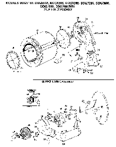 Drum/heater/blower And Drive Diagram and Parts List for DDG5180  General Electric Dryer