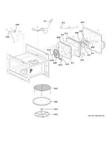 Interior Parts Diagram and Parts List for PWB7027EL1ES  General Electric Microwave
