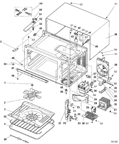 BODY PARTS Diagram and Parts List for GSC1482WK01  General Electric Microwave
