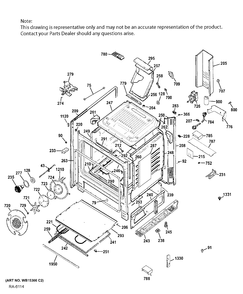 BODY PARTS Diagram and Parts List for PC2B940SEF2SS  General Electric Range