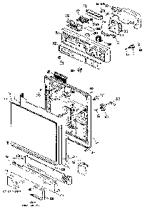 Control Panel And Door Diagram and Parts List for GSD830M-20  General Electric Dishwasher