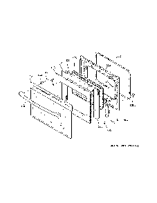 Door Diagram and Parts List for JD630DF9BB  General Electric Range