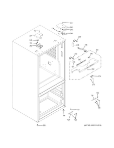Case Parts Diagram and Parts List for GNE21FMKAFES  General Electric Refrigerator