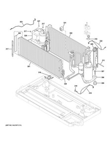 Sealed System Diagram and Parts List for AZ65H12DAMW2  General Electric Air Conditioner