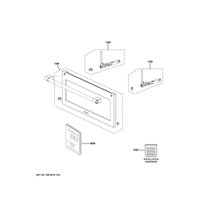 Door Parts 2 Diagram and Parts List for ZSB9122V1SS  General Electric Microwave