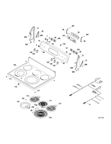 CONTROLS-COOKTOP Diagram and Parts List for JCBP800DT1BB  General Electric Range