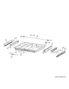 Cafe Convertible Shelves Diagram and Parts List for CVE28DP3NFD1  General Electric Refrigerator