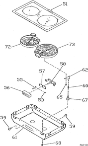 COOKTOP GROUP Diagram and Parts List for JXDR50V1WC  General Electric Range