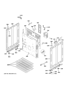 Body Parts Diagram and Parts List for PGS960EEL3ES  General Electric Range