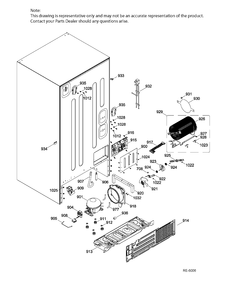 MACHINE COMPARTMENT Diagram and Parts List for CNR22SSEBFES  General Electric Refrigerator