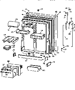 Fresh Food Door Diagram and Parts List for TBX22PRYFFWW  General Electric Refrigerator