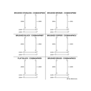 Cafe Customization Diagram and Parts List for CVE28DP4NHW2  General Electric Refrigerator