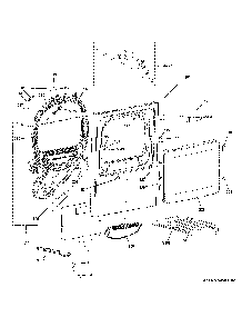 Front Panel And Door Diagram and Parts List for PTD70EBST0WS  General Electric Dryer