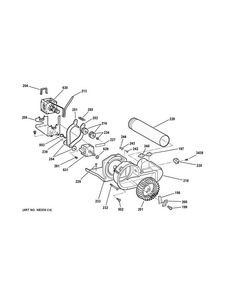 Blower & Motor Diagram and Parts List for PFDS450EL3WW  General Electric Dryer