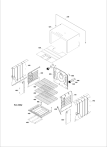 OVEN CAVITY Diagram and Parts List for CCGS985SET1SS  General Electric Range