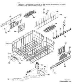 Part Location Diagram of 165D9739P034 GE INSERT MINI MANUAL