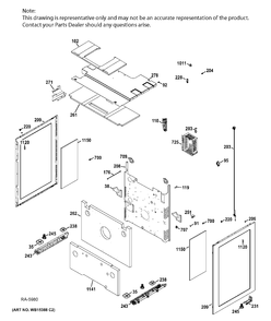 BODY PARTS Diagram and Parts List for PCGB950SEF2SS  General Electric Range