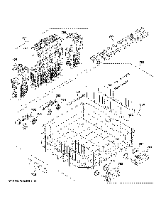 Lower rack assembly Diagram and Parts List for CDT845P3N3D1  General Electric Dishwasher