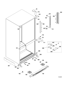 HINGE PARTS Diagram and Parts List for GDRL0KBXARBS  General Electric Refrigerator