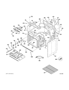 BODY PARTS Diagram and Parts List for JCBP81DM3BB  General Electric Range