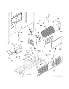 Machine Compartment Diagram and Parts List for PYE22KMKEES  General Electric Refrigerator