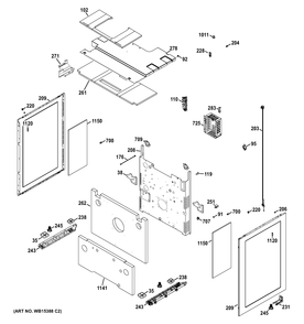 BODY PARTS Diagram and Parts List for PGB950DEF1BB  General Electric Range