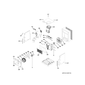 Motor And Chassis Parts Diagram and Parts List for AVVL12EMXWAK1  General Electric Air Conditioner