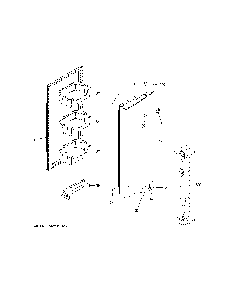 Fresh food door - rh Diagram and Parts List for GFE26JYMKFFS  General Electric Refrigerator