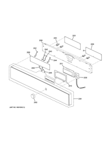 Control Panel Diagram and Parts List for PT7800DH9WW  General Electric Microwave Oven Combo