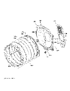 Drum Diagram and Parts List for GFD55ESPR1RS  General Electric Washer