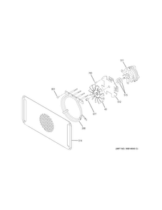 Convection Fan Diagram and Parts List for PT925SN5SS  General Electric Wall Oven