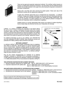 Evaporator Replacement Diagram and Parts List for ZIS480NX  General Electric Range