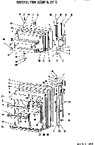 Doors Diagram and Parts List for TBX23ZFC  General Electric Refrigerator