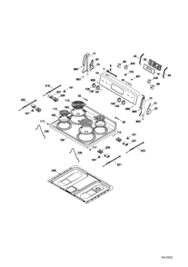 CONTROL PANEL & COOKTOP Diagram and Parts List for MCB757DR4WW  General Electric Range