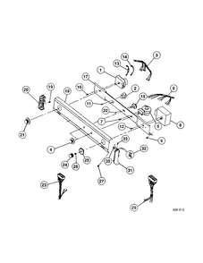 CONTROL PANEL Diagram and Parts List for 52270-W2  General Electric Washer