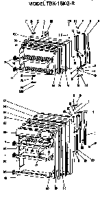 Doors Diagram and Parts List for TBX18KGR  General Electric Refrigerator