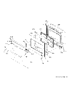 Door Diagram and Parts List for CHS900M2N2S5  General Electric Range