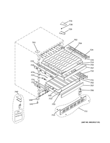 Part Location Diagram of WR71X23914 GE BOTTLE RACK