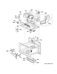 Insulator Parts Diagram and Parts List for PWB7027SL1SS  General Electric Microwave