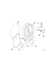 AIR DUCT Diagram and Parts List for RCKH315EFWW  General Electric Dryer