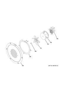 CONVECTION FAN Diagram and Parts List for CGS986EEL1DS  General Electric Range