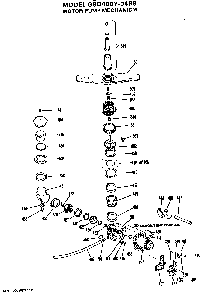 Motor-pump Diagram and Parts List for GSD400Y-04BS  General Electric Dishwasher