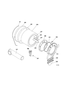 Part Location Diagram of WG04A02492 GE GUIDE SLEEVE