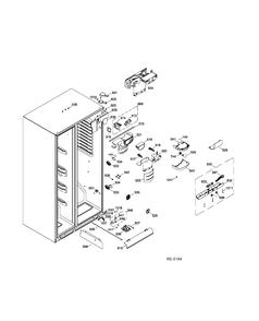 FUNCTIONAL PARTS FF Diagram and Parts List for GSR23YBWKSS  General Electric Refrigerator