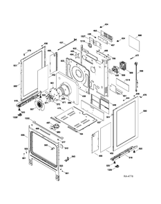 Part Location Diagram of WS01F00176 GE INSULATION DOOR TRIM