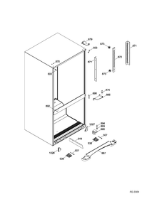 HINGE PARTS Diagram and Parts List for HBQ20DTEARWW  General Electric Refrigerator