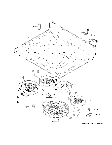 Cooktop Diagram and Parts List for PB935BP3TS  General Electric Range