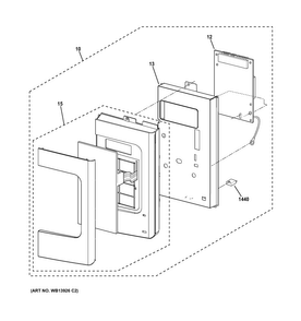 Control Parts Diagram and Parts List for JVM3150SF1SS  General Electric Microwave