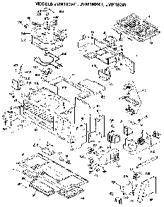 Replacement Parts Diagram and Parts List for JVM19201  General Electric Microwave