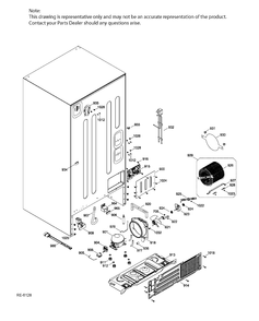 Part Location Diagram of WR01A01805 GE MULLION ARTICULATION Assembly